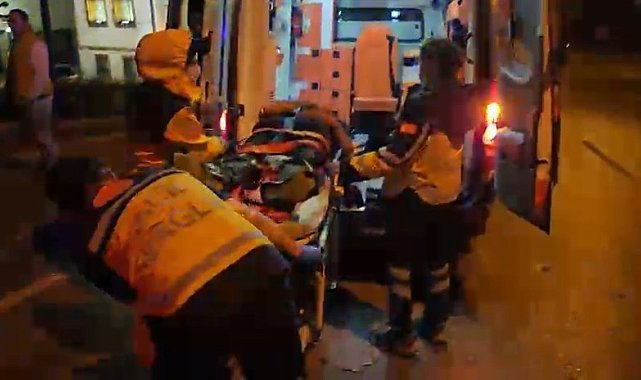 Merdivenlerden uçan motosiklet sürücüsü yaralandı