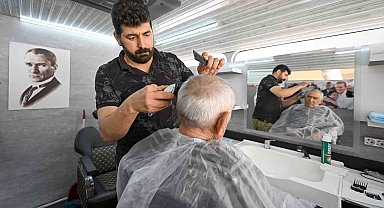 Mersin'de mobil kuaför hizmeti bayram öncesi yollarda