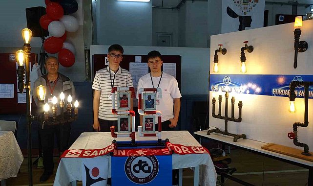 Meslek lisesi öğrencileri atık boruları sanata dönüştürdü