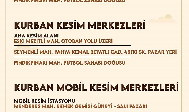 Mezitli'de kurban kesim ve satış noktaları belirlendi