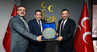 MHP Kütahya Milletvekili Erbaş'tan İl Başkanı Özkan'a ziyaret