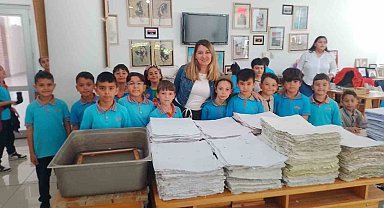 Minik öğrenciler 'geri dönüşümü' yerinde öğrendiler