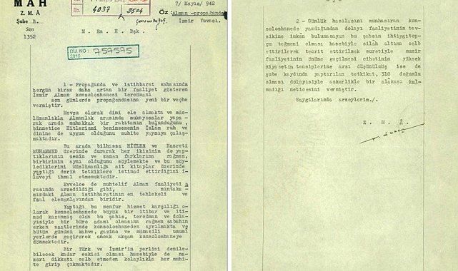 MİT'in yayımladığı 1942 tarihli belgede Hitler propagandası detayı