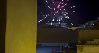 Nusaybin'de gece yarısı patlatılan havai fişekler tepki çekti