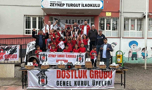 "Bu forma benden sana kardeşim" kampanyasıyla çocukların yüzü güldü
