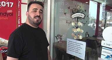 "Psikolojim bozuk" deyip dükkanı açmadı, cama astığı yazıyla dikkat çekti
