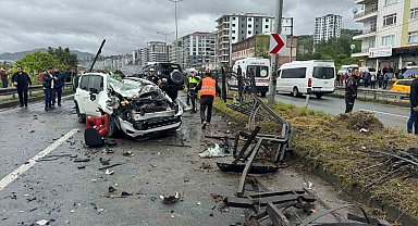 Rize'de feci kaza: 1 ölü, 7 yaralı