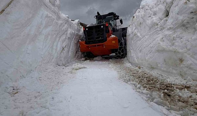 Rize'de karla kaplı yayla yolları tek tek ulaşıma açılıyor