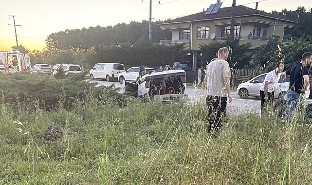 Samsun'da otomobil takla attı: 6 yaralı