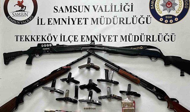 Samsun'da ruhsatsız silah operasyonu
