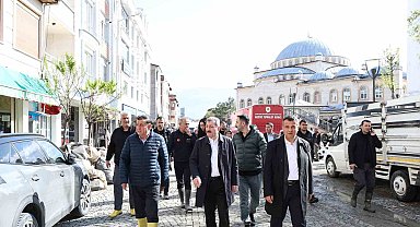 Samsun'da sel bölgesinde inceleme
