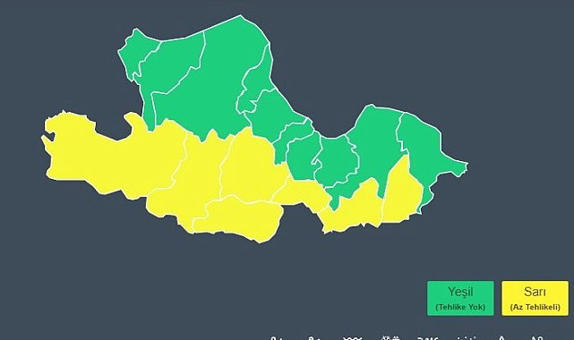 Samsun'un iç kesimleri için kuvvetli yağış uyarısı