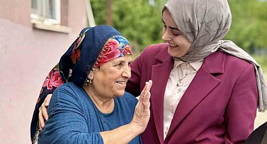 Sebahat teyzenin duası Kaymakam Kılıç'ı duygulandırdı