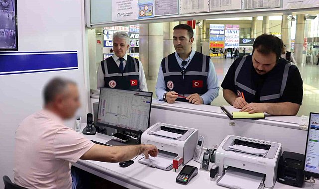 Şehirlerarası otobüs terminalinde 'fiyat' denetimi