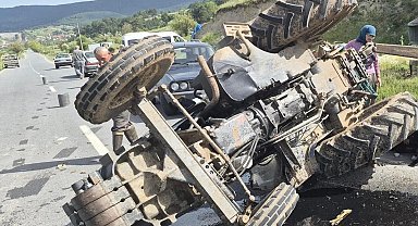 Sındırgı'da traktör kazası: 1 yaralı