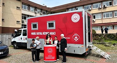 Sinop'ta "Mobil Sosyal Hizmet Aracı" sahada