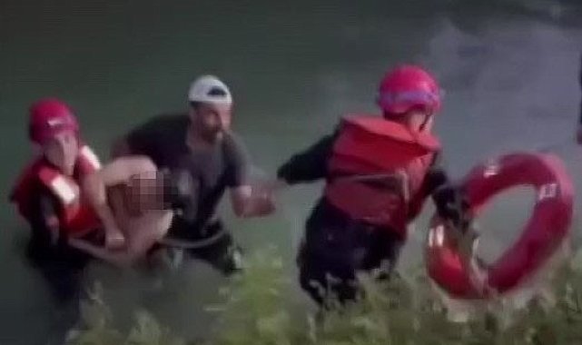 Sulama kanalına düşen genci itfaiye ekipleri kurtardı