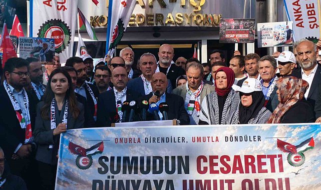 Sumud Filosu'nda İsrail güçleri tarafından alıkonulan HAK-İŞ Genel Başkanı Arslan, konfederasyon tarafından karşılandı