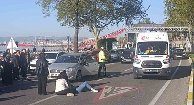 Tekirdağ'da sahil yolundaki kazada motosiklet sürücüsü yaralandı