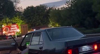Trafikte 'yok artık' dedirten anlar kamerada