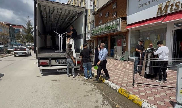 Turhal'da taşkın riskine karşı esnaf kepenk kapattı