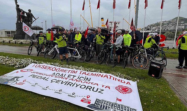 ÜNİPERSEN'den Samsun'dan Ankara'ya bisikletli eylem