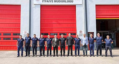 Vali Sözer itfaiye personeliyle bayramlaştı