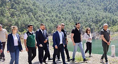 Vali Sözer Soğucakpınar Barajı'nda incelemelerde bulundu