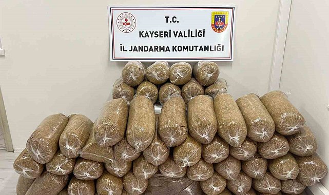 Yahyalı'da 285 kilo bandrolsüz tütün yakalandı