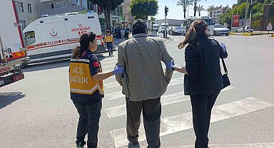 Yaya geçidinde aracın çarptığı kişi yaralandı
