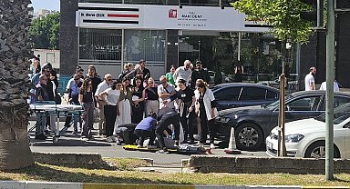 Yaya yolunu kullanan 3 tekerli motosiklet ile otomobil çarptıştı: 1 yaralı