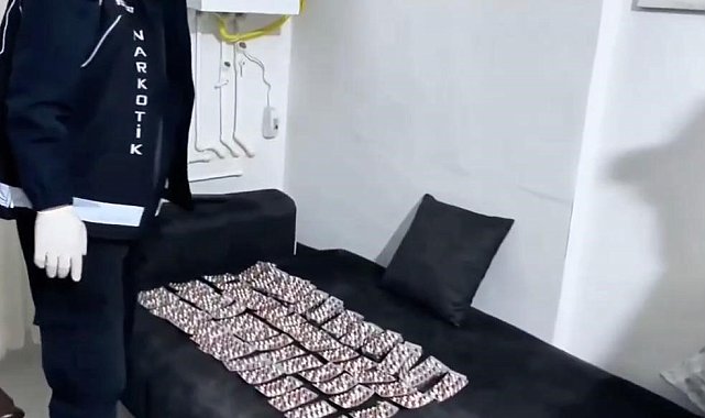 Yozgat'ta bin 730 adet sentetik ecza hap ele geçirildi