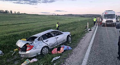 Yozgat'ta otomobil takla attı: 1 ölü, 3 yaralı