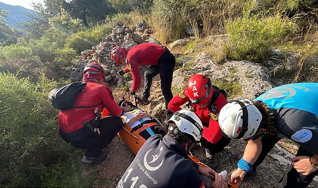 Yürüyüş sırasında ayağı kırılan kişi için ekipler seferber oldu