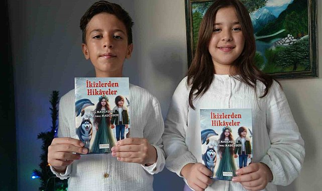 5 bine yakın kitap okuyan 10 yaşındaki ikizler yazar oldu