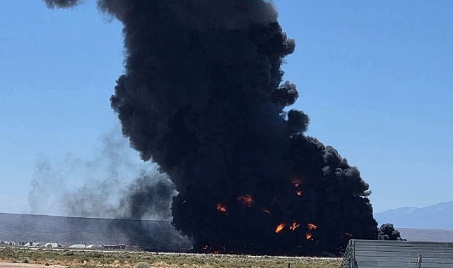 ABD'ye ait B-52 bombardıman uçağı kazasının ardından çekilen yeni görüntüler ortaya çıktı