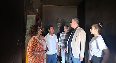 Ağrı Valisi Önder Bozkurt'tan yangında zarar gören aileye destek