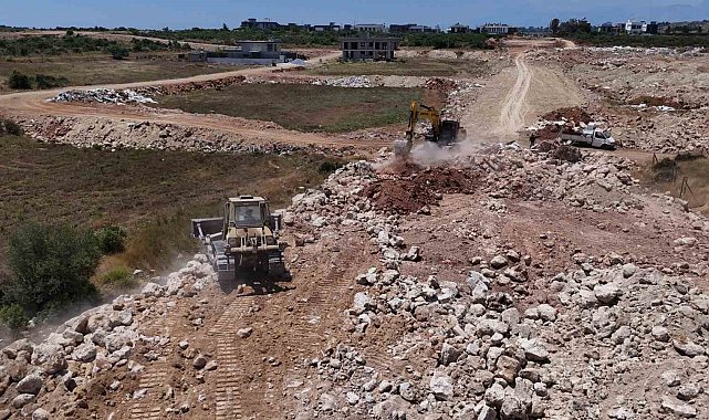 Aksu'da yeni imar yolu çalışmaları