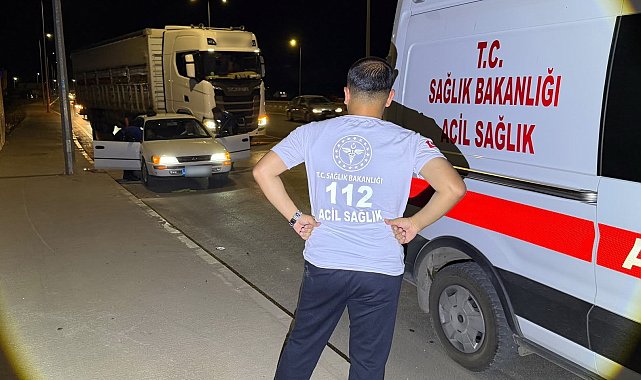 Aldığı maddenin etkisiyle baygın bulunan sürücü ekipleri harekete geçirdi