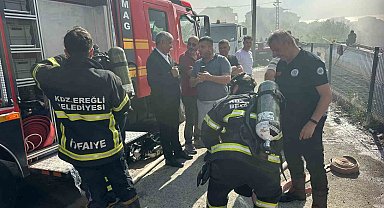 Alevler çatıyı sardı, korku dolu anlar yaşandı