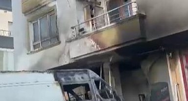 Ankara'da gece çıkan yangında dükkan, minibüs ve daire zarar gördü