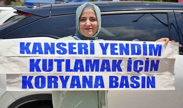 Antalya trafiğinde kornalar, kanseri yenen kadın için çaldı