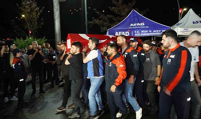 Arama-Kurtarma çalışmalarında hayatını kaybeden AFAD personeli için Rize'de tören düzenlendi