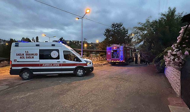 Ardiyede çıkan yangın evlere sıçramadan söndürüldü