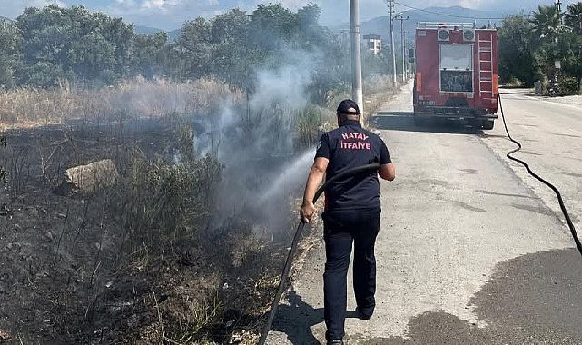 Arsuz'da bahçe yangını