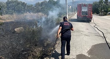Arsuz'da bahçe yangını