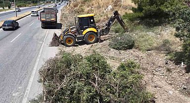 Aydın Orman İşletme'den yangınlara karşı yol kenarı temizliği