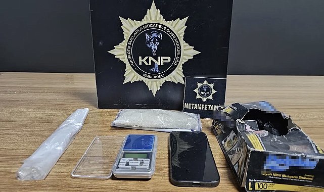 Babaeski'de 130 gram metamfetamin ele geçirildi: 2 tutuklama