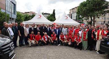 Bafra'da Kızılay kan alma birimi açılışı