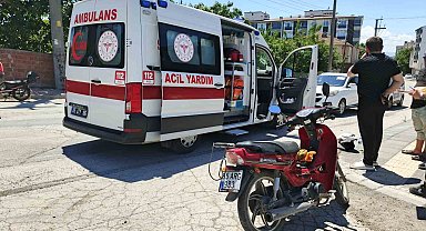 Bafra'da motosiklet sürücüsü yaralandı